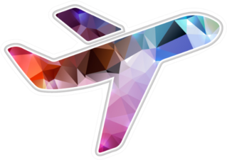Abstract Creative Concept Of Airplane Sticker