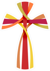 Abstract Crucifix, Three Crosses Sticker