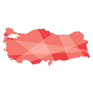 Abstract Crystal Turkey Map Sticker