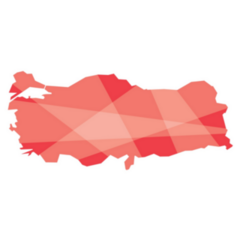 Abstract Crystal Turkey Map Sticker