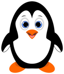 Abstract Cute Penguins In Cartoon Style Pattern Sticker