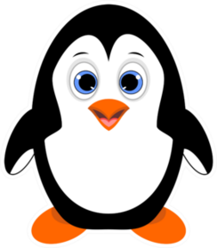 Abstract Cute Penguins In Cartoon Style Pattern Sticker