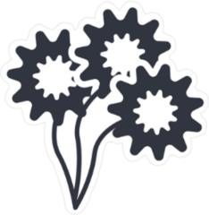 Abstract Daisy Sticker