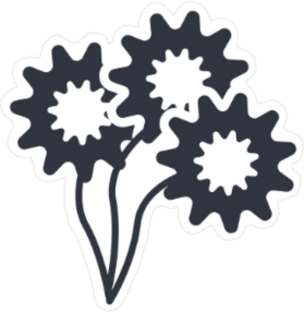 Abstract Daisy Sticker