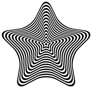 Abstract Design Element In Star Shape Sticker