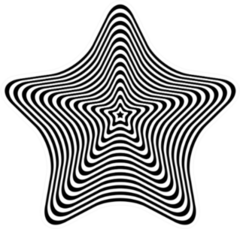 Abstract Design Element In Star Shape Sticker