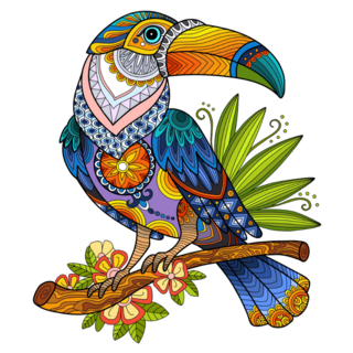 Abstract Design Toucan Bird Sticker