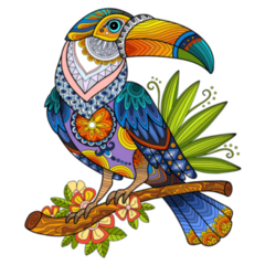 Abstract Design Toucan Bird Sticker