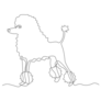 Abstract Dog Poodle Line Sticker