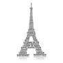 Abstract Eiffel Tower Made From The French Language Sticker