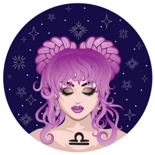 Abstract Fantasy Libra Girl Art Sticker