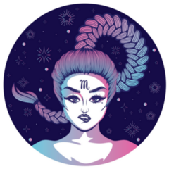 Abstract Fantasy Scorpio Girl Sticker