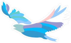 Abstract Flying Eagle Logo Sticker
