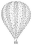 Abstract Futuristic Hot Air Balloon Sticker