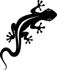 Abstract Gecko Lizard with Big Eyes Sticker