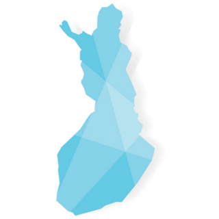 Abstract Geometric Crystal Map Sticker