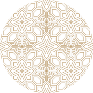 Abstract Geometric Golden Deco Art Shapes Sticker 