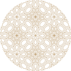 Abstract Geometric Golden Deco Art Shapes Sticker 