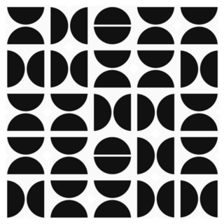 Abstract Geometrical 70s Inspired Composition Sticker