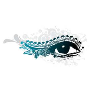 Abstract Grunge Beautiful Human Eye Illustration Sticker