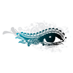 Abstract Grunge Beautiful Human Eye Illustration Sticker