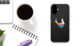 Abstract Gymnast On Rings Sticker on a Phone (New) example