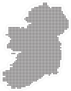 Abstract Halftone Dot Map of Ireland Sticker