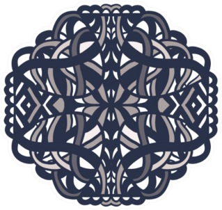Abstract Hand Drawn Ornament In Celtic Style Sticker