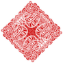 Abstract Hand Drawn Ornament In Red Celtic Style Sticker