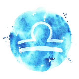 Abstract Illustration Blue Libra Sticker