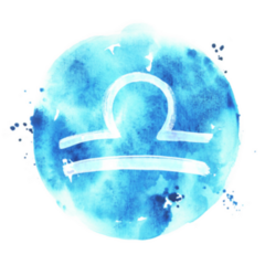 Abstract Illustration Blue Libra Sticker