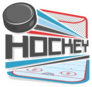 Abstract Illustration Of Ice Hockey On Frozen Ice Rink Sticker