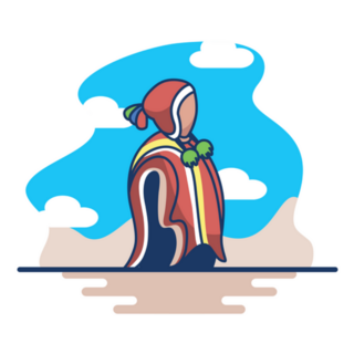 Abstract Illustration Of Peruvian Man Sticker