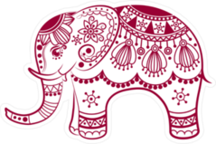Abstract Indian Elephant Sticker