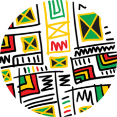 Abstract Jamaican Color Theme Sticker
