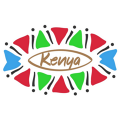 Abstract Kenya Lettering Logo Sticker