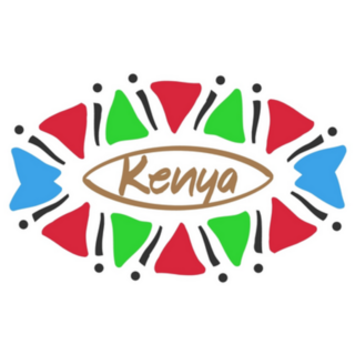 Abstract Kenya Lettering Logo Sticker