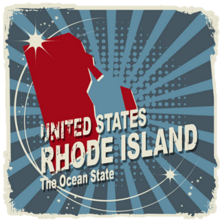 Abstract Label Retro Style USA Map Illustration Sticker