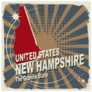 Abstract Label With Name And Map Of New Hampshire Sticker