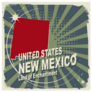 Abstract Label With Name And Map Of New Mexico Sticker