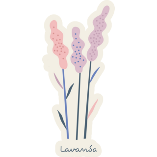 Abstract Lavender Sticker