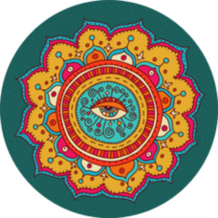 Abstract Mandala With Eye India Sticker