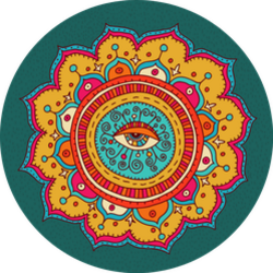 Abstract Mandala With Eye India Sticker