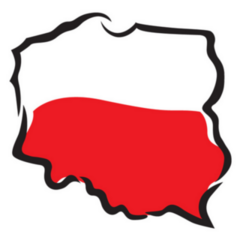 Abstract Map And Flag Of Poland Sticker