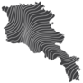 Abstract Map Armenia Sticker