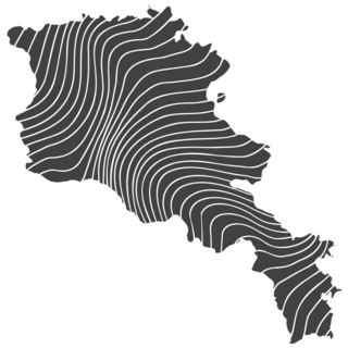 Abstract Map Armenia Sticker