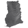 Abstract Map Of Ghana Sticker