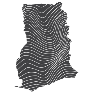 Abstract Map Of Ghana Sticker