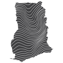 Abstract Map Of Ghana Sticker