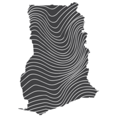 Abstract Map Of Ghana Sticker